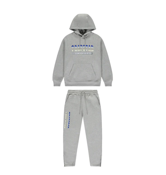 Trapstar Chenille Decoded Hoodie 2.0 Tracksuit Grey Ice Edition