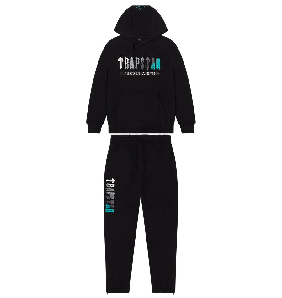 Trapstar Chenille Decoded 2.0 Hoodie Tracksuit Black/Teal