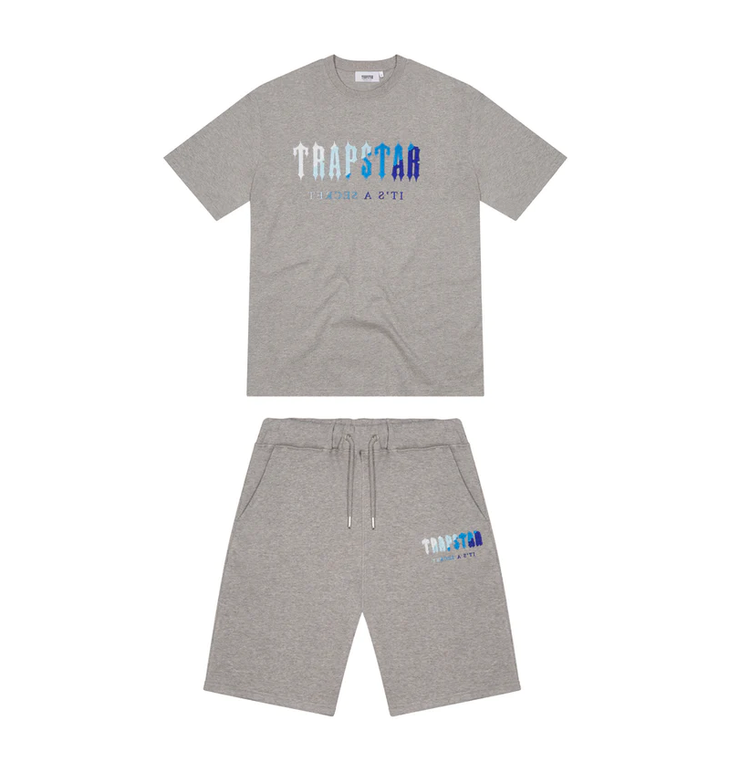Trapstar Chenille Decoded Short Set Grey Ice Flavours