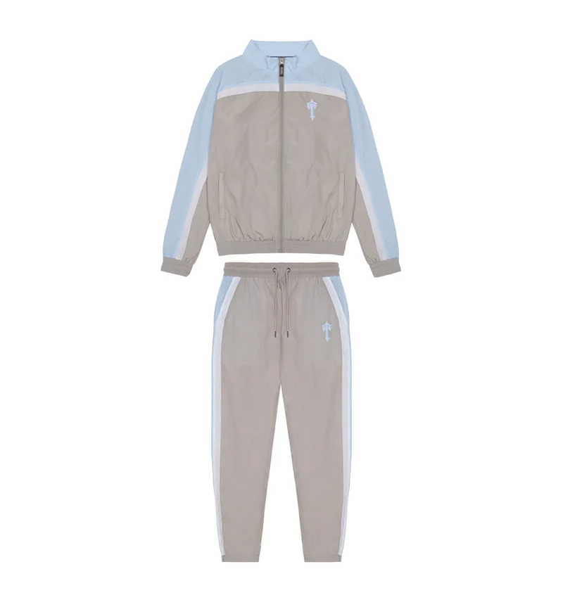 Trapstar Irongate T Shell Suit Grey/White/Cashmere Blue