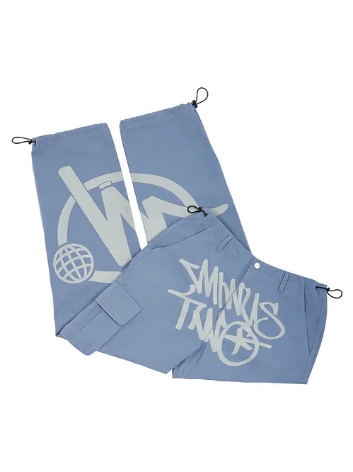 Minus Two Black Graff Cargos - (DUSTY BLUE)