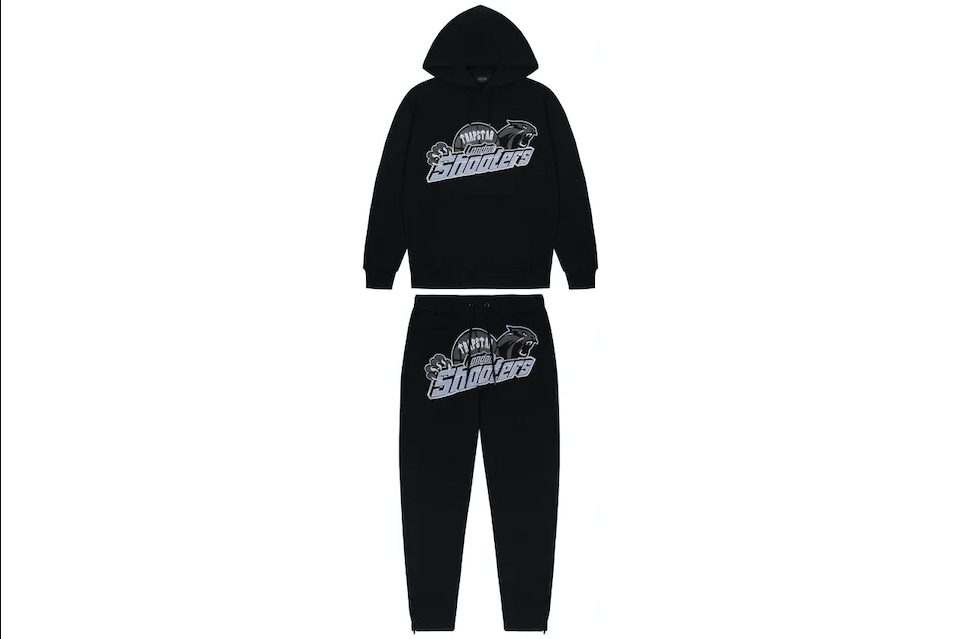 Trapstar Shooters Hoodie Tracksuit Black/Skyblue