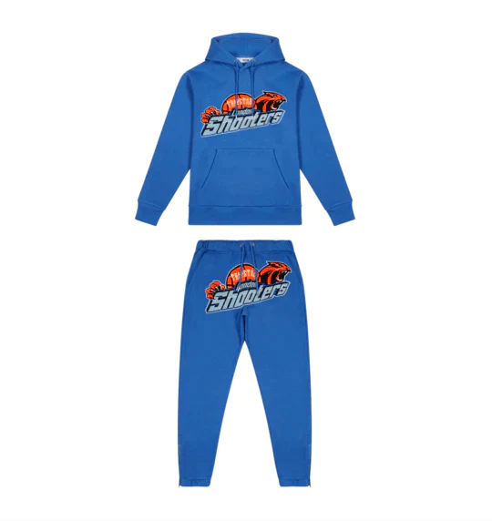 Trapstar Shooters Hoodie Tracksuit Blue/Orange