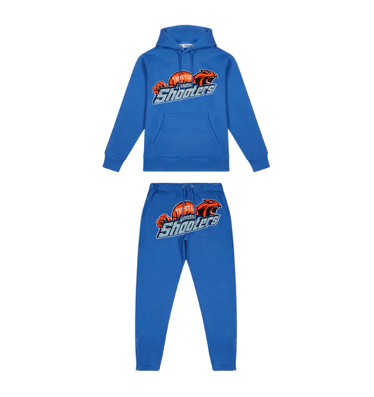Trapstar Shooters Hoodie Tracksuit Blue/Orange