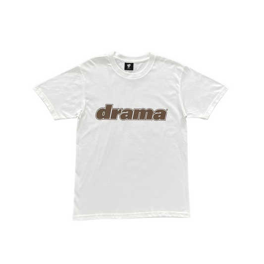 Drama Call Classic Tee White/Brown