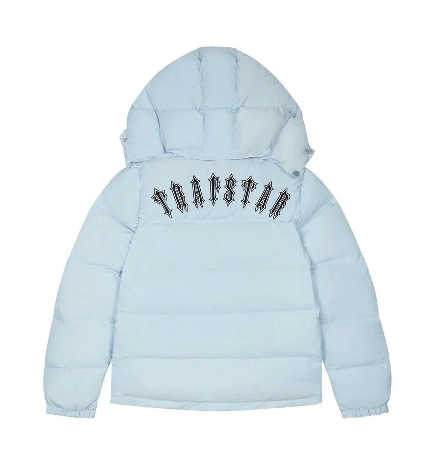 Trapstar Irongate Detachable Hooded Puffer Jacket Ice Blue
