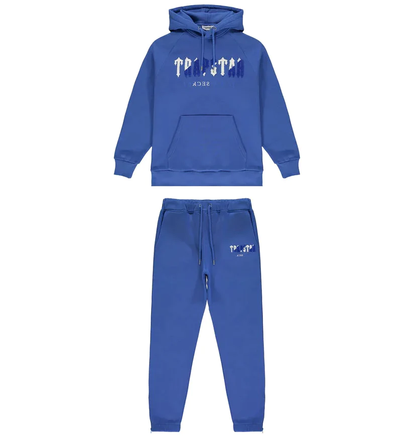 Trapstar Chenille Decoded Hoodie Tracksuit Dazzling Blue