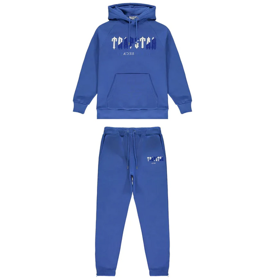 Trapstar Chenille Decoded Hoodie Tracksuit Dazzling Blue