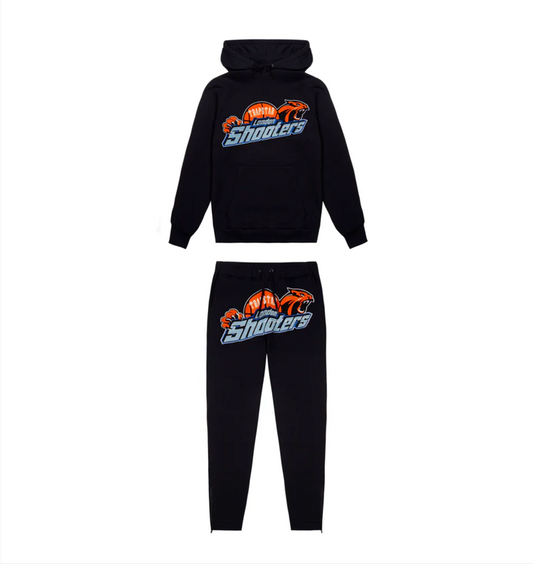Trapstar Shooters Hoodie Tracksuit Black/Orange
