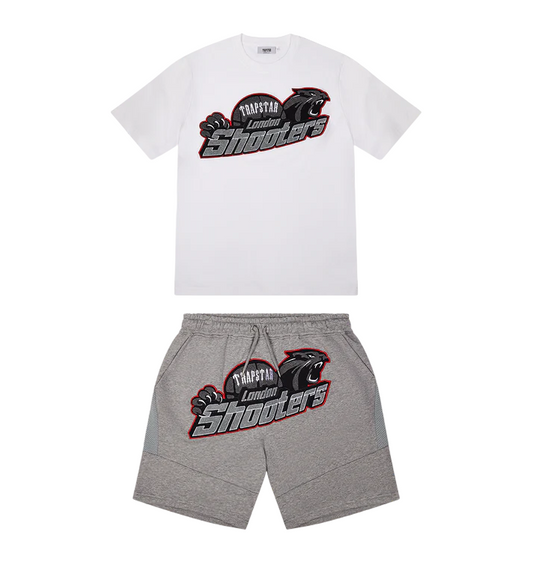 Trapstar Shooters Short Set White/Grey/Red