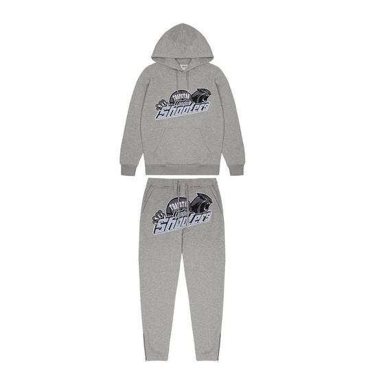 Trapstar Shooters Hoodie Tracksuit Grey/Skyblue