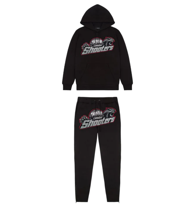 Trapstar Shooters Hoodie Tracksuit Black/Red