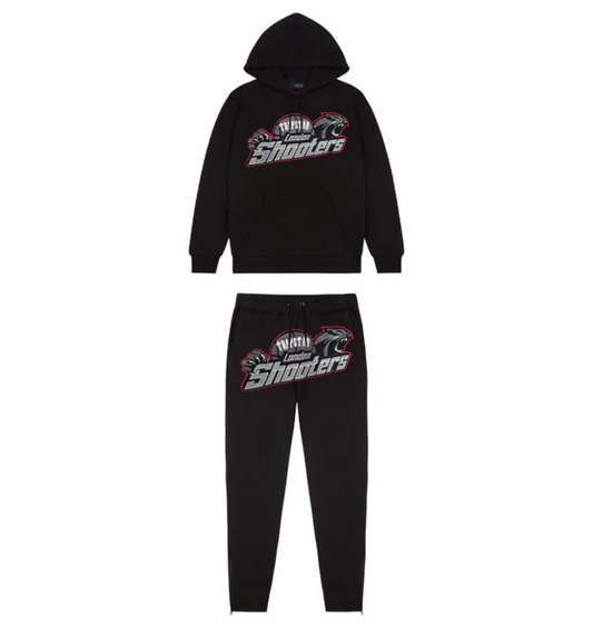 Trapstar Shooters Hoodie Tracksuit Black/Red