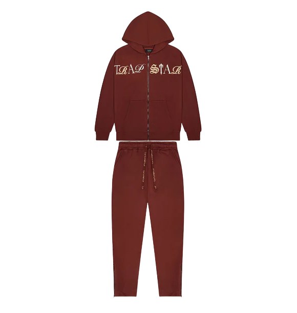 Trapstar Script Zip Through Tracksuit Zinfandel
