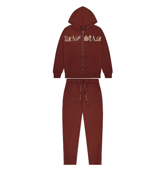 Trapstar Script Zip Through Tracksuit Zinfandel