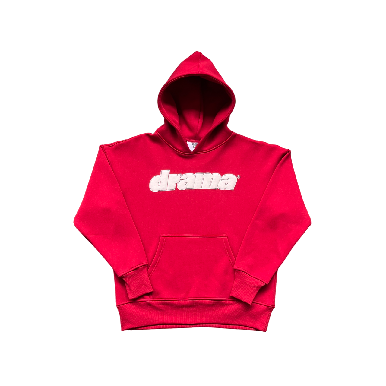 Drama Call Foam Hoodie Red/White