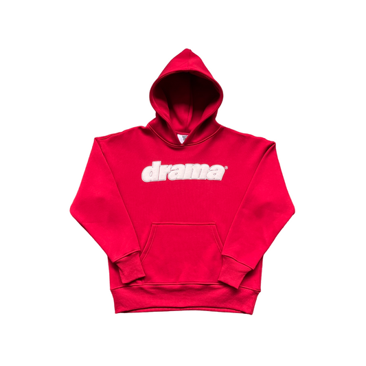 Drama Call Foam Hoodie Red/White