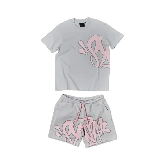 Syna World Short Set Grey/Pink