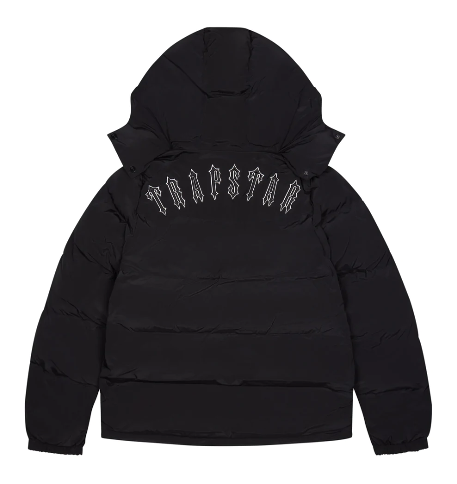 Trapstar Irongate Detachable Hooded Puffer Jacket Black