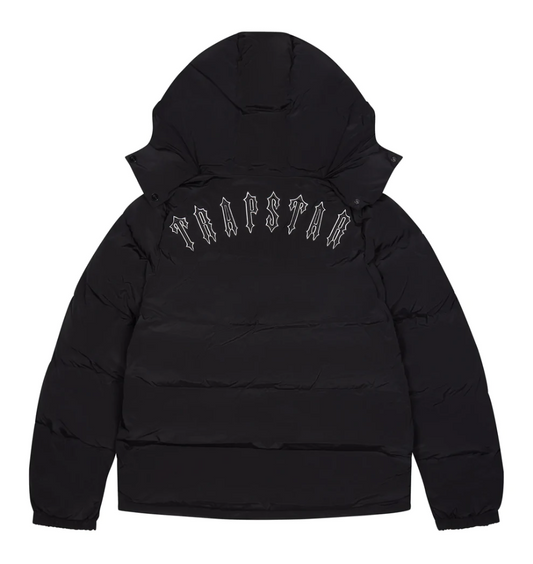 Trapstar Irongate Detachable Hooded Puffer Jacket Black