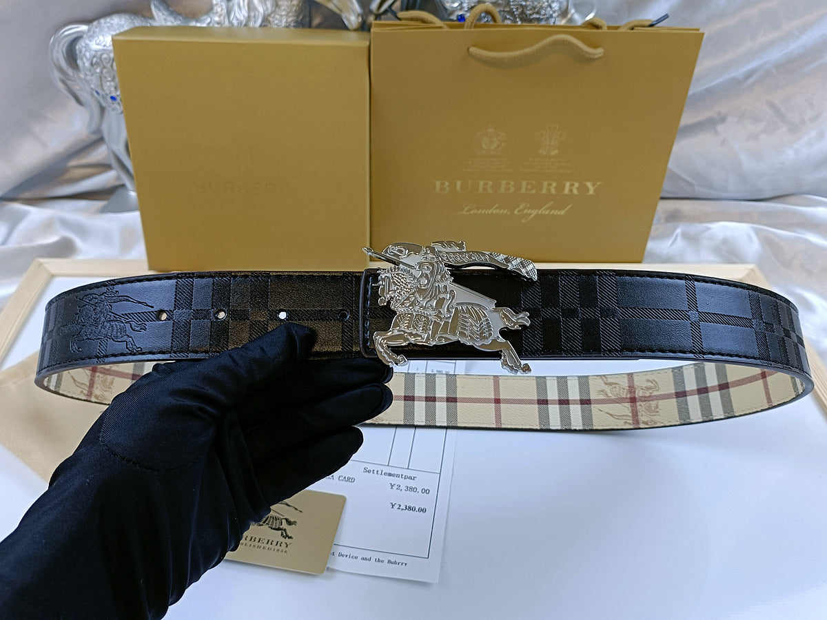 Burberry King Belt Black/Silver