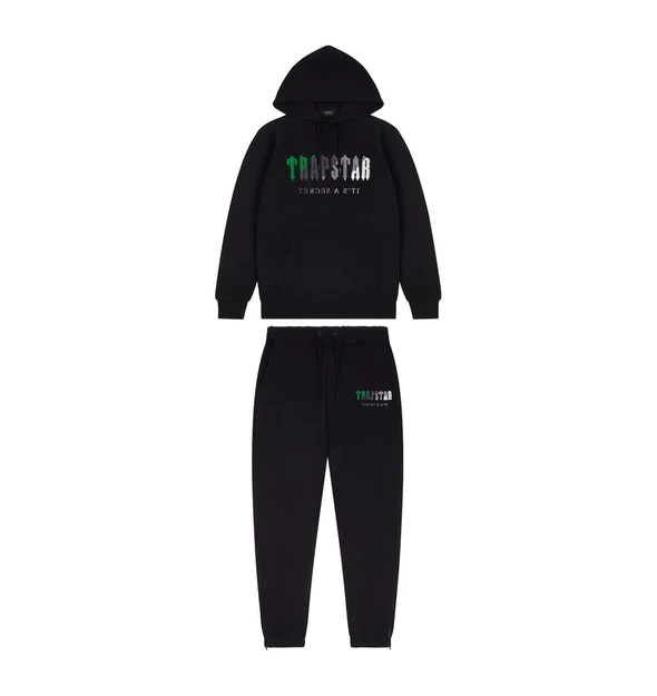 Trapstar Chenille Decoded Hoodie Tracksuit Black/Green