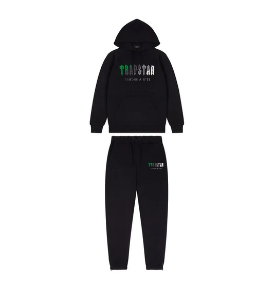 Trapstar Chenille Decoded Hoodie Tracksuit Black/Green