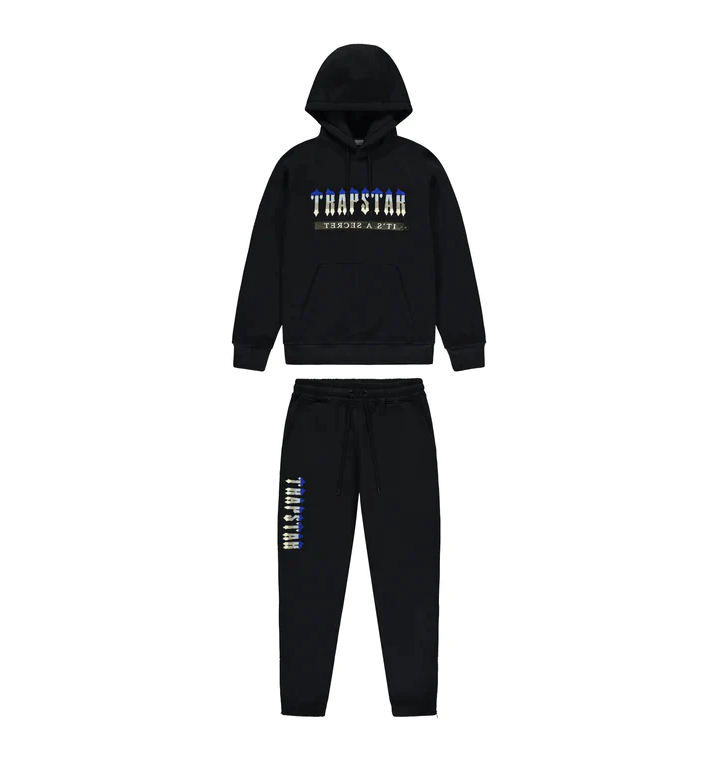 Trapstar Chenille Decoded 2.0 Hoodie Tracksuit Black/Ice Edition