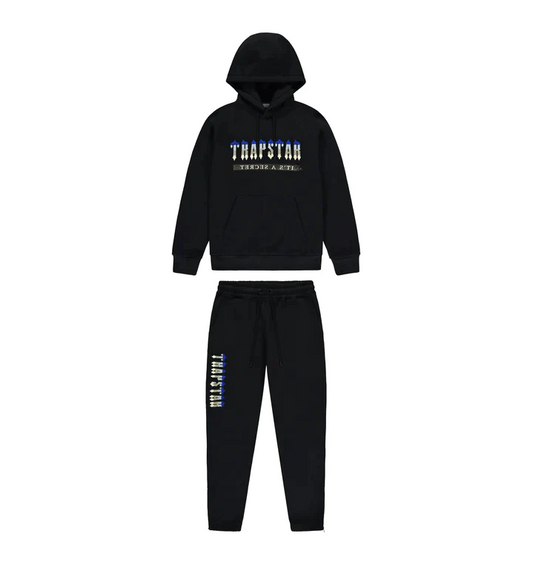 Trapstar Chenille Decoded 2.0 Hoodie Tracksuit Black/Ice Edition