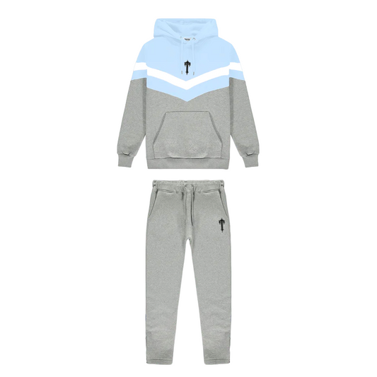Trapstar V Stripe Tracksuit Cashmere Blue/White/Marl Grey