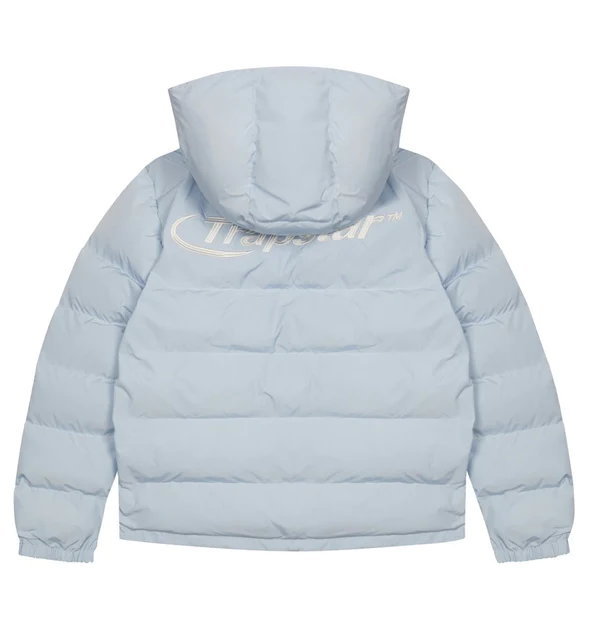 Trapstar Hyperdrive Detachable Hooded Puffer Jacket Ice Blue