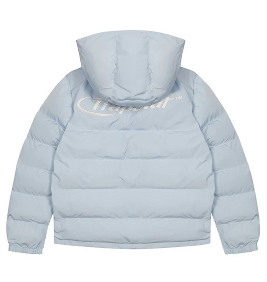 Trapstar Hyperdrive Detachable Hooded Puffer Jacket Ice Blue