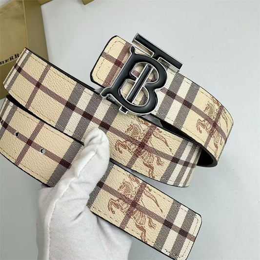 Burberry Vintage TB Belt Black/Silver