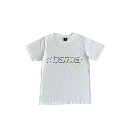 Drama Call Stars Tee White/Yellow