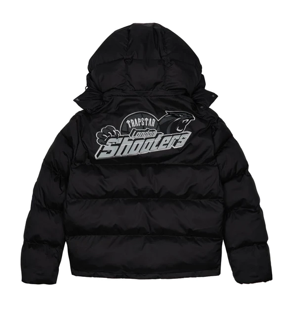 Trapstar Shooters Hooded Puffer Jacket Black/Reflective