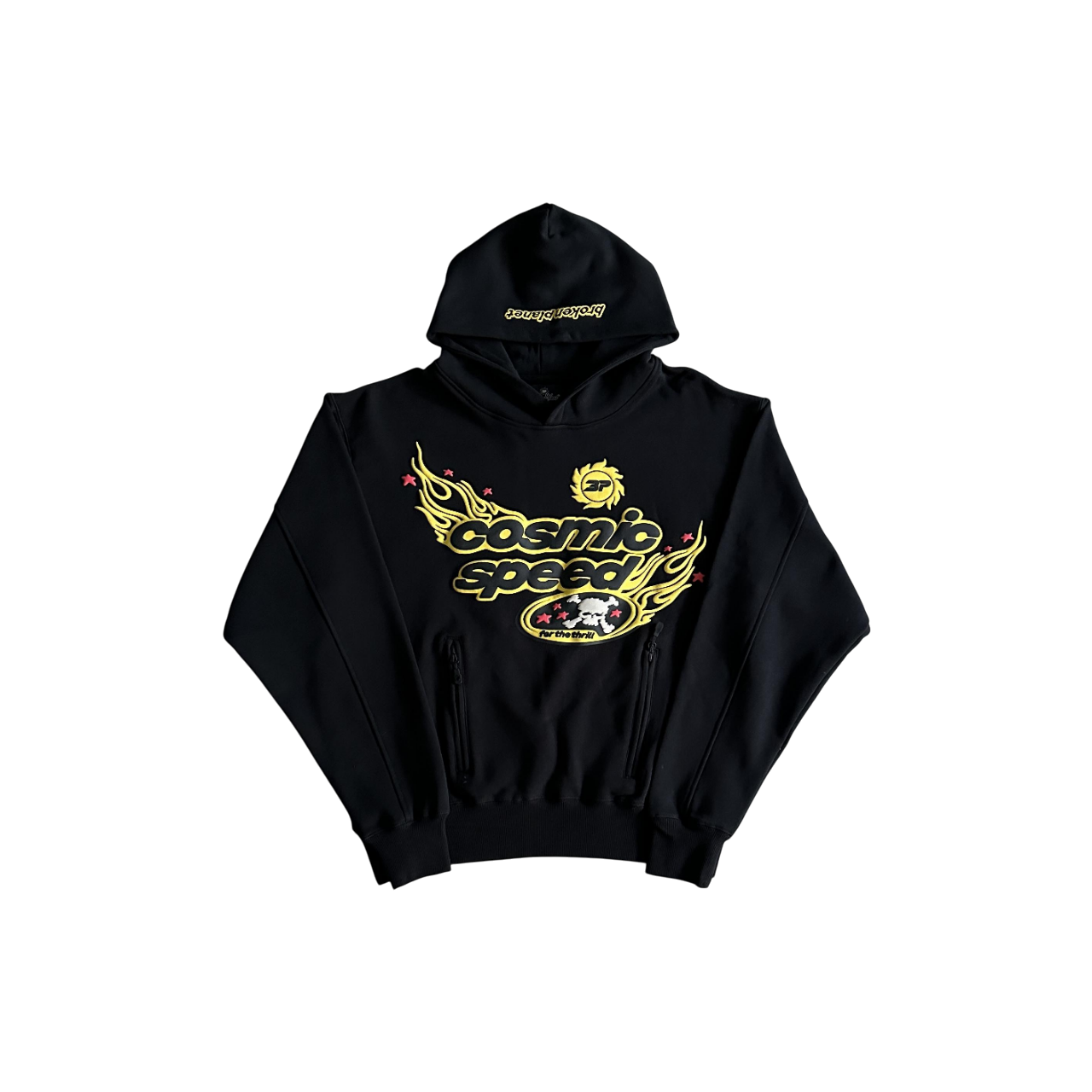 Broken Planet Cosmic Speed Hoodie Black/Yellow