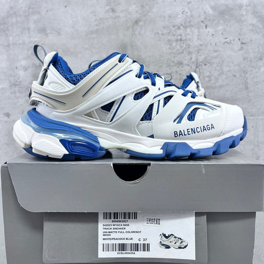 Balenciaga Track 3.0 - (WHITE/PEACOCK BLUE)