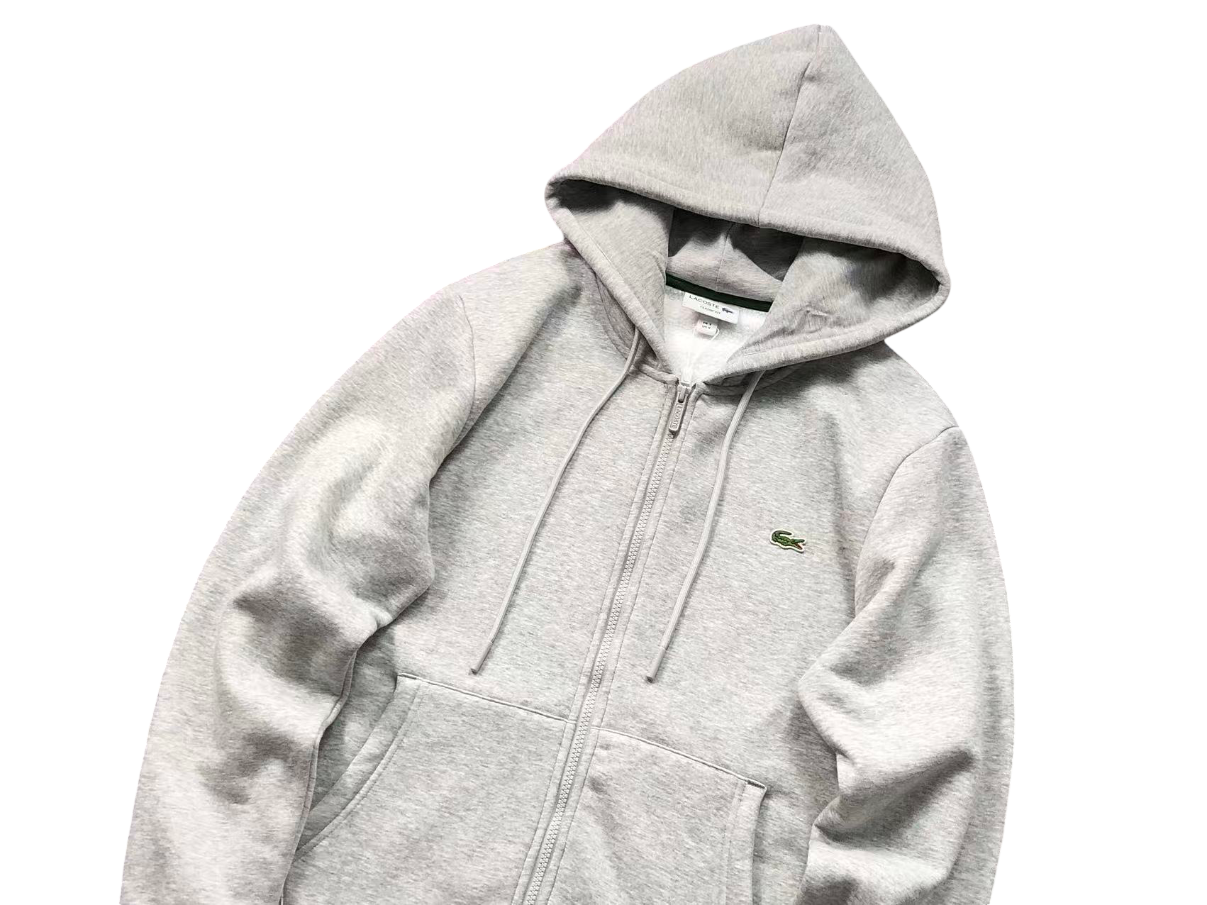 Lacoste Classic Zip Hoodie Grey