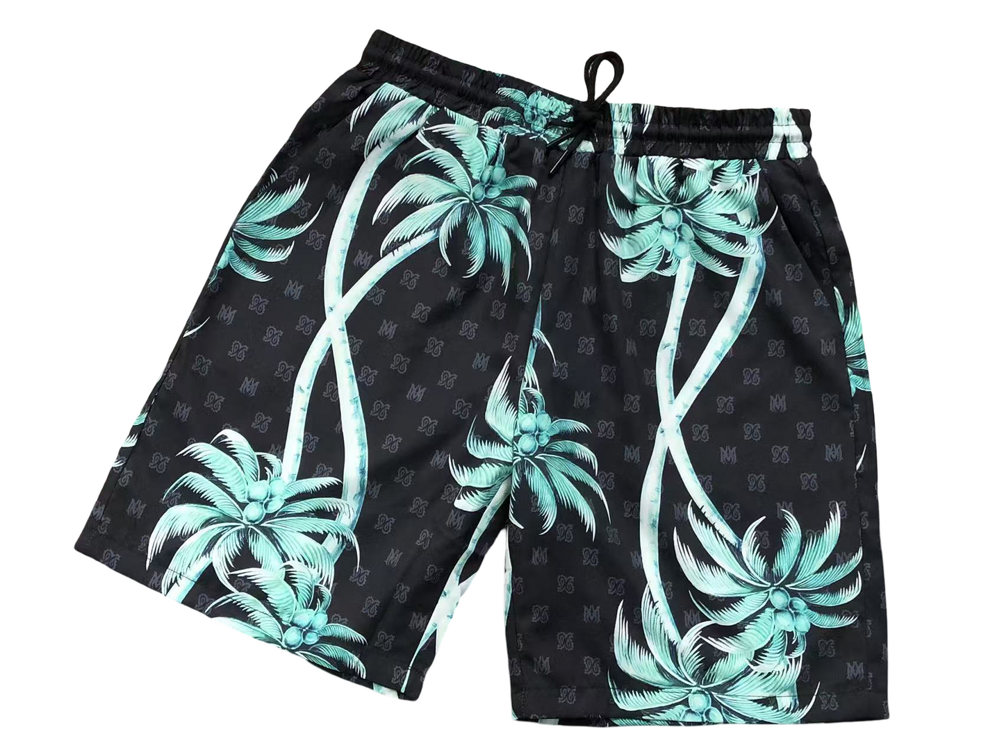 AMIRI Palm Tree Short Set Black