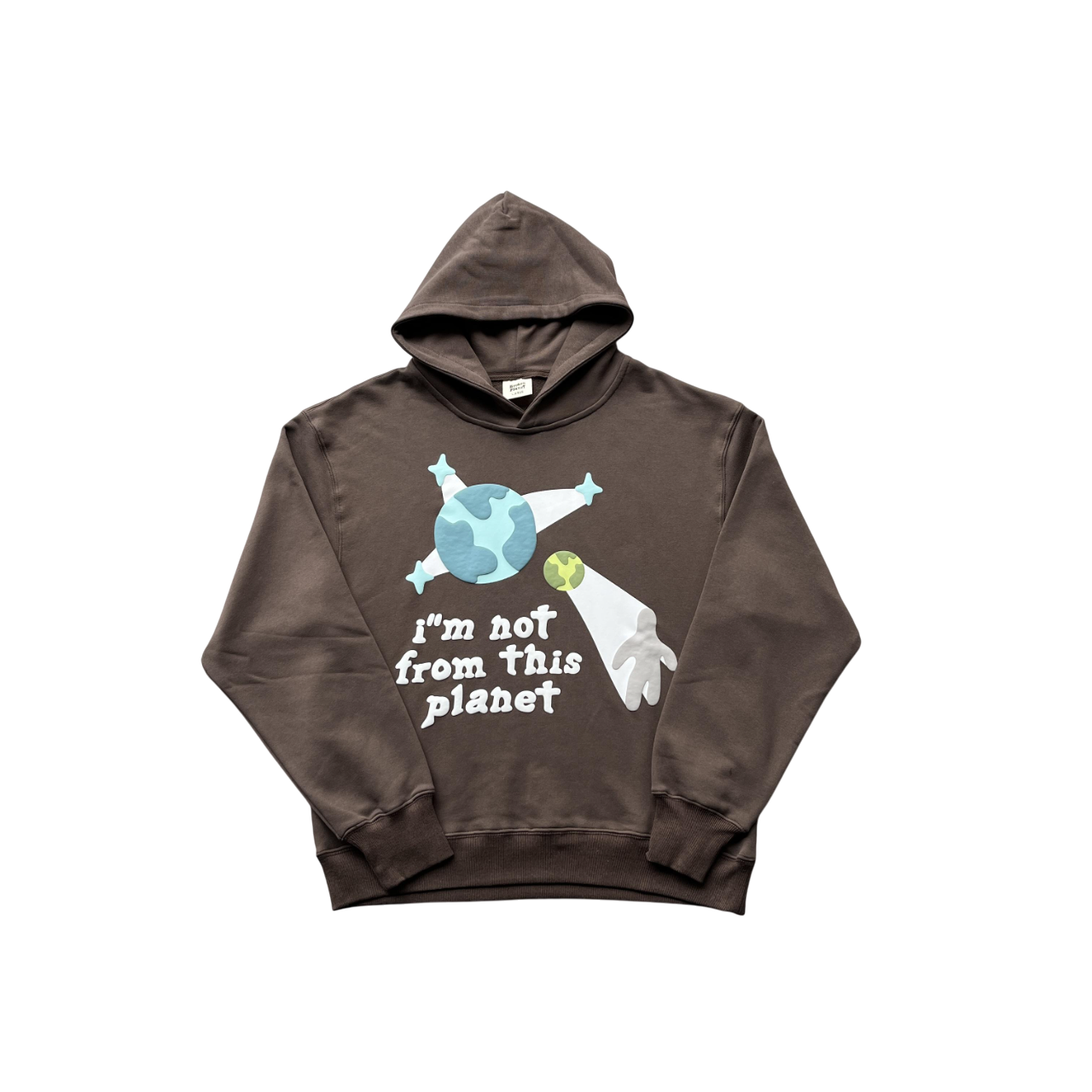Broken Planet Not From This Planet Hoodie Brown