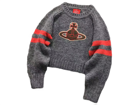 Vivienne Westwood Orb Knit Sweater Grey