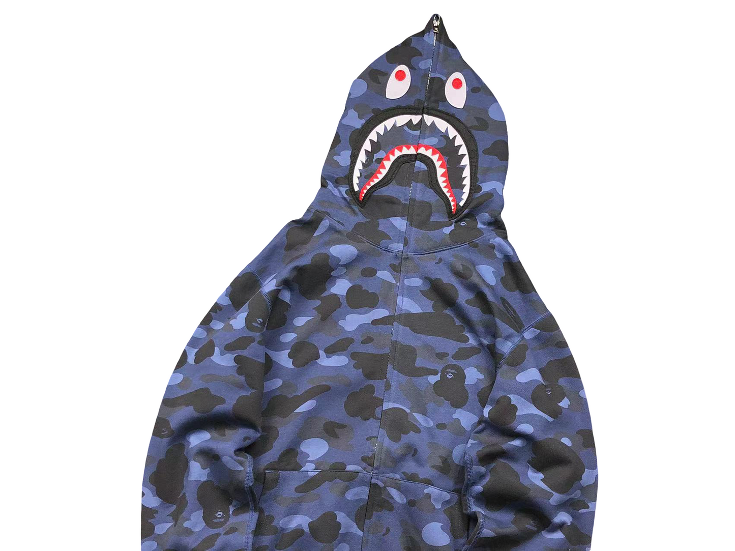 BAPE ABC Camo Shark Full Zip Hoodie Navy