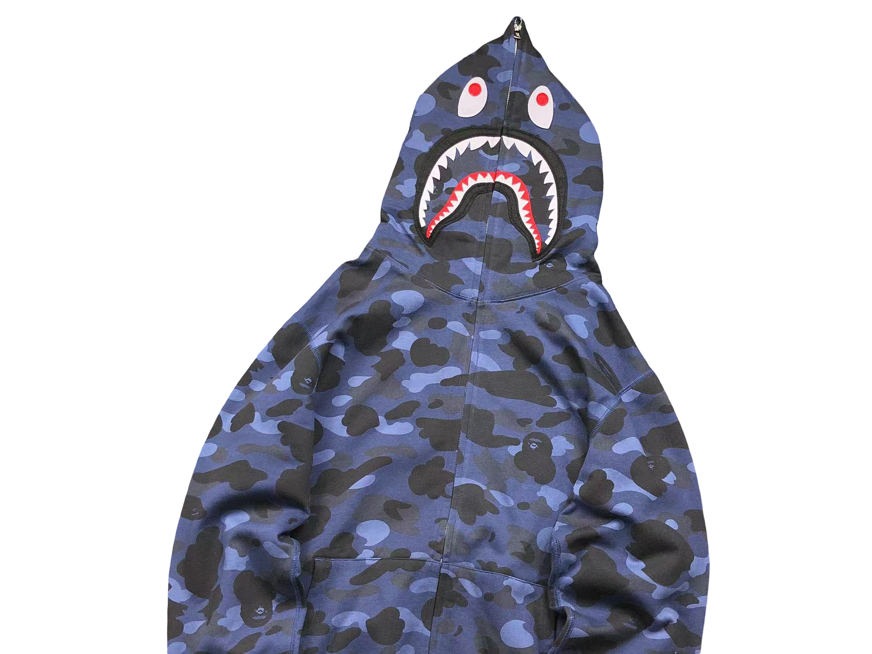 BAPE ABC Camo Shark Full Zip Hoodie Navy