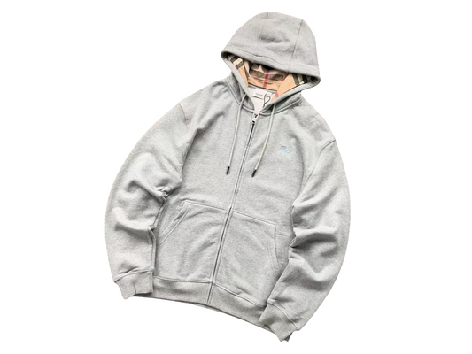 Burberry Vintage Zip Hoodie Grey