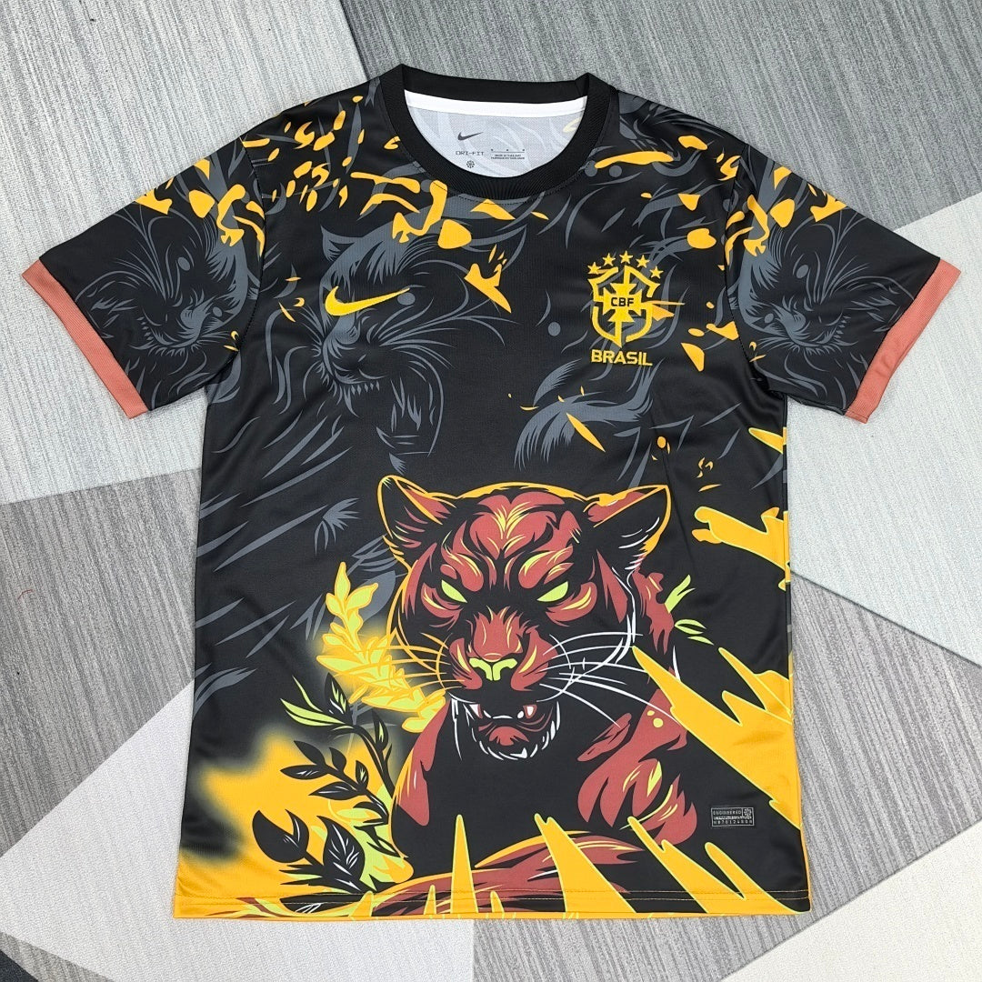 Nike Brazil Special Panther Jersey Gold