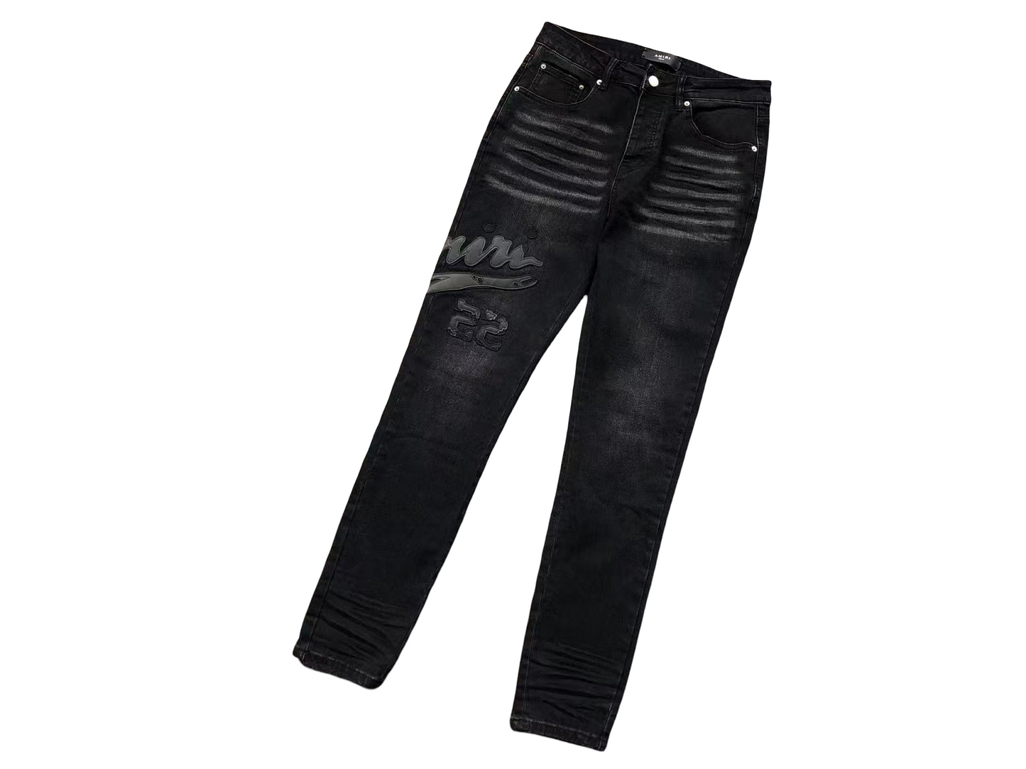 AMIRI Black-on-Black Jeans Black