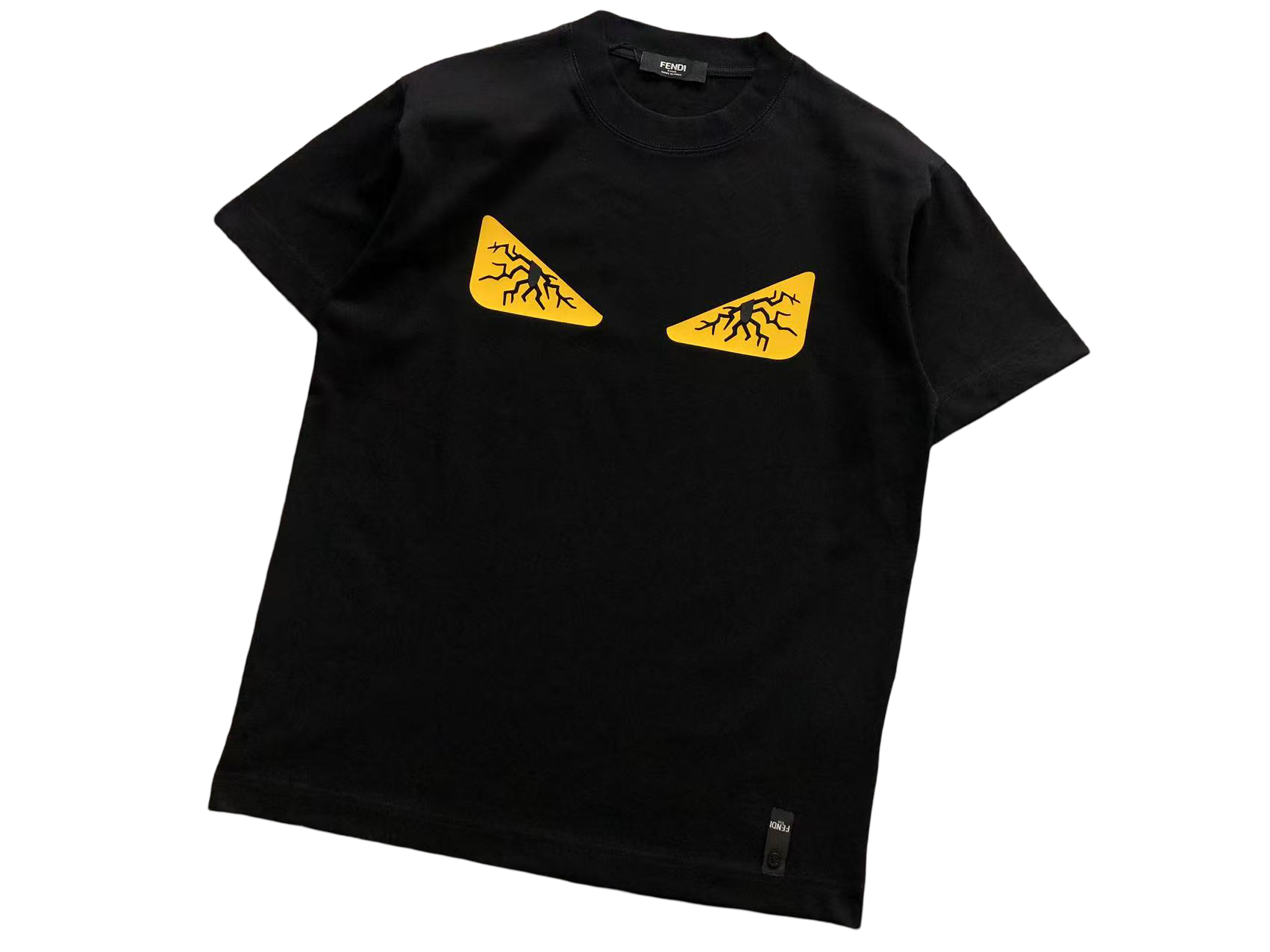 Fendi Lightning Monster Eyes Tee Black