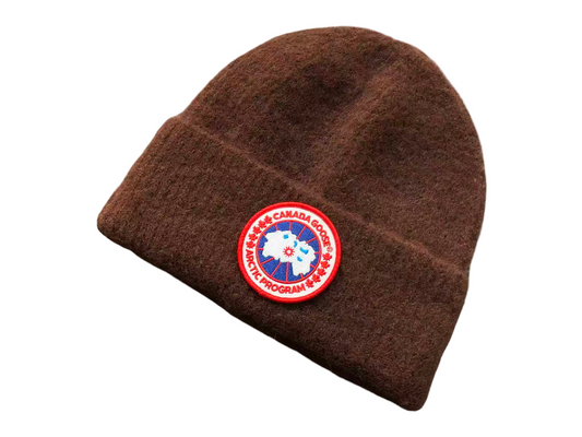 Canada Goose Pure Wool Beanie Brown