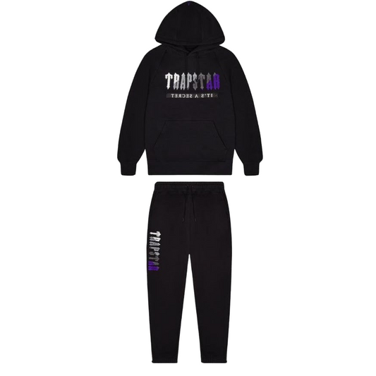 Trapstar Chenille Decoded Hoodie 2.0 Tracksuit Black/Purple