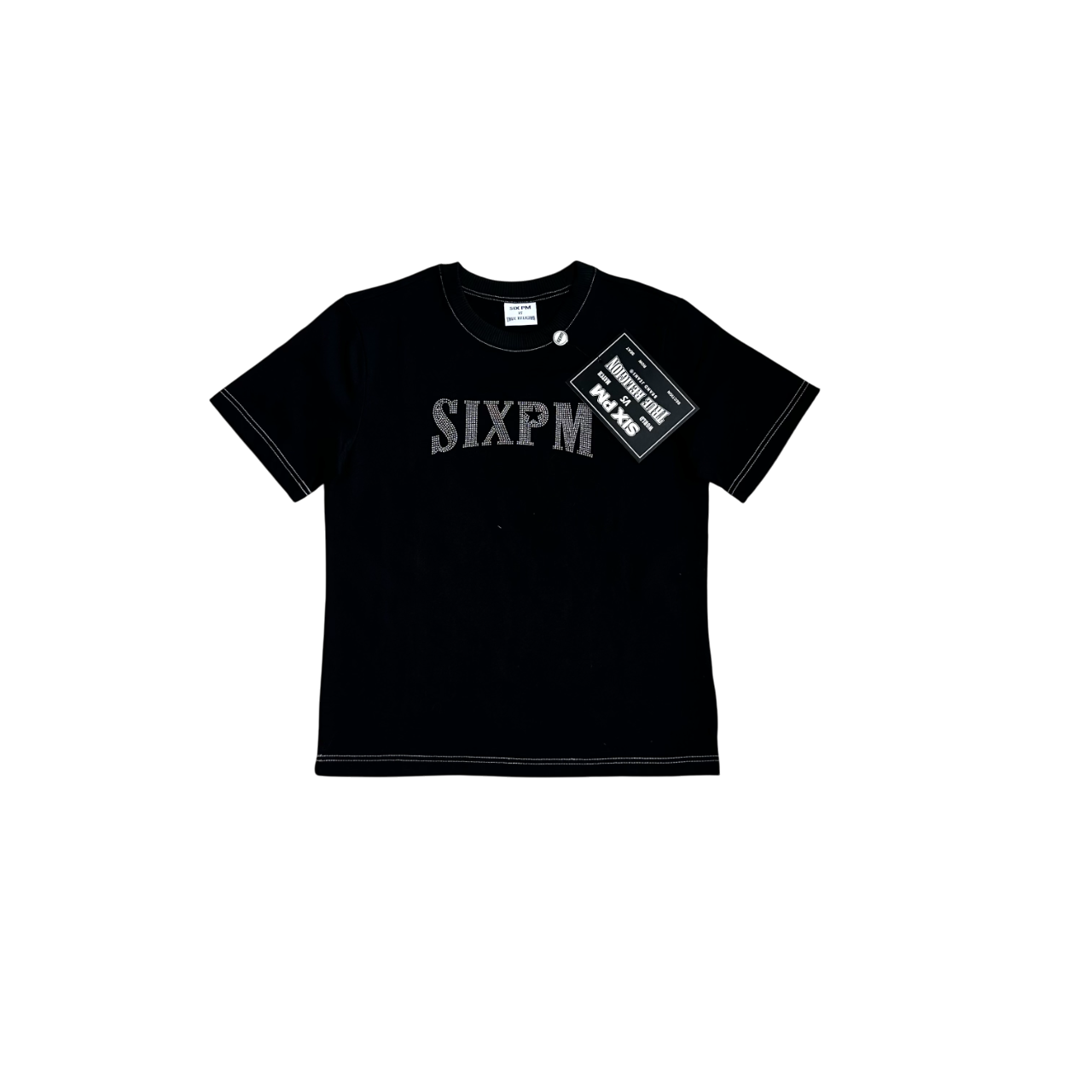 6PM x True Religion Rhinestones Tee Black